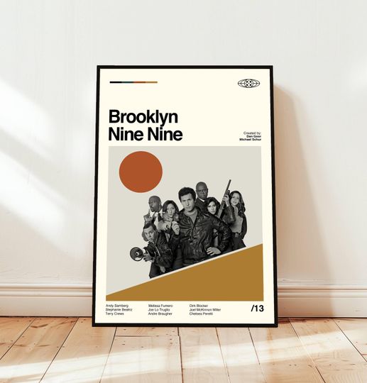 Discover Brooklyn Nine-Nine Poster / Movie Poster / Midcentury Modern Art / Minimalist Art / Vintage Print /  Retro Modern Poster / Gift for him