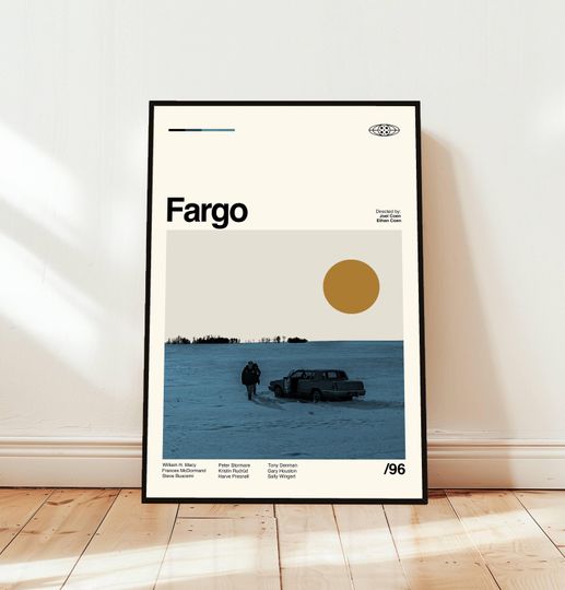 Discover Fargo Poster / Movie Poster / Midcentury Modern Art / Minimalist Art / Vintage Print /  Retro Modern Poster / Gift for him