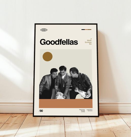 Goodfellas Poster / Movie Poster / Midcentury Modern Art / Minimalist Art / Vintage Print /  Retro Modern Poster / Gift for him
