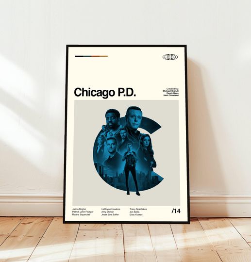 Discover Chicago P.D. Poster / Movie Poster / Midcentury Modern Art / Minimalist Art / Vintage Print /  Retro Modern Poster / Gift for him