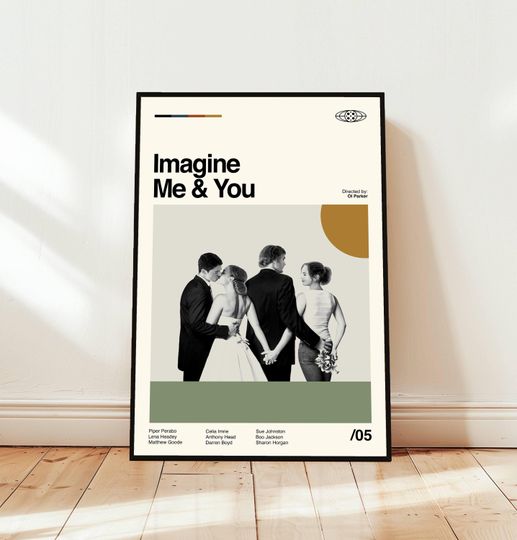 Discover Imagine Me & You Poster / Movie Poster / Midcentury Modern Art / Minimalist Art / Vintage Print /  Retro Modern Poster / Gift for him