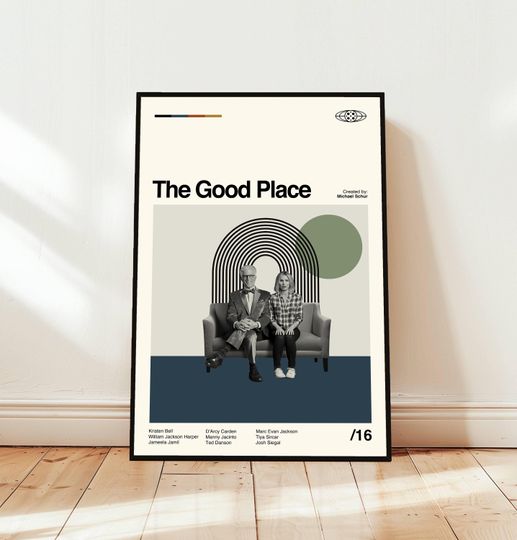 The Good Place Poster / Movie Poster / Midcentury Modern Art / Minimalist Art / Vintage Print /  Retro Modern Poster / Gift for him