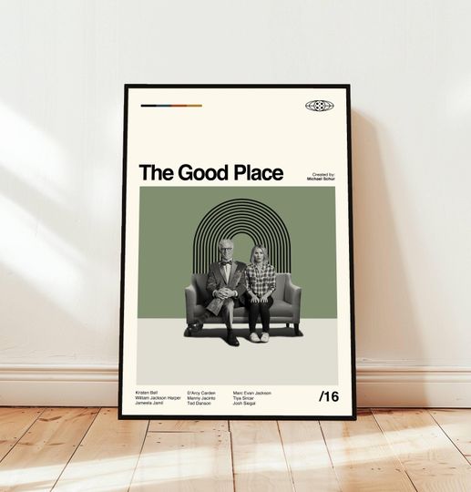 Discover The Good Place Poster / Movie Poster / Midcentury Modern Art / Minimalist Art / Vintage Print /  Retro Modern Poster / Gift for him