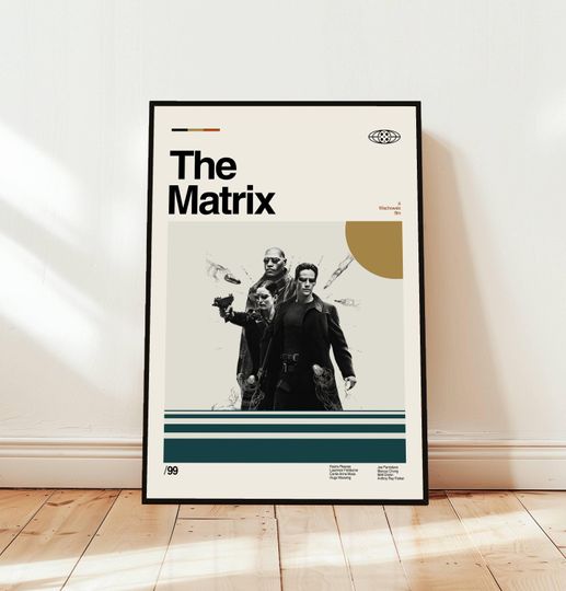 Discover The Matrix Poster / Movie Poster / Midcentury Modern Art / Minimalist Art / Vintage Print /  Retro Modern Poster