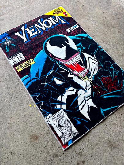 Discover Venom Comic Book Rug - Superhero Bedroom Decor, Marvel Fan Gift, Unique Floor Accent for Kids & Adults