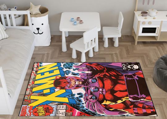 Discover Superhero Inspired Rug, Colorful Washable Carpet, Vibrant Non Slip Kids Room Area Mat