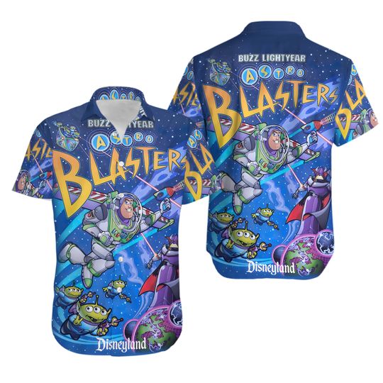 Astro Blaster Aloha Shirt, Toy Astronaut Hawaiian Shirt