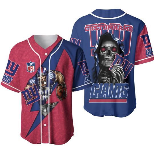 Custom Name New York Giants Baseball Jersey The Reaper Shirts