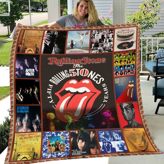 The Rolling Stones Blanket, Fleece Blanket, The Rolling Stones Christmas Gifts For Kids, Fleece Blanket