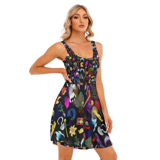 Disney Villain Icons - Disney Inspired Skater Dress With Pockets