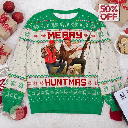 Discover Personalized Hunter Ugly Christmas Sweater