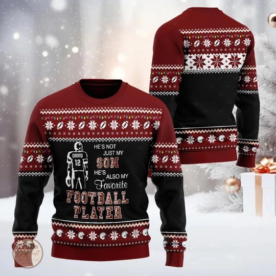 Discover Personalized Football Ugly Christmas Sweater