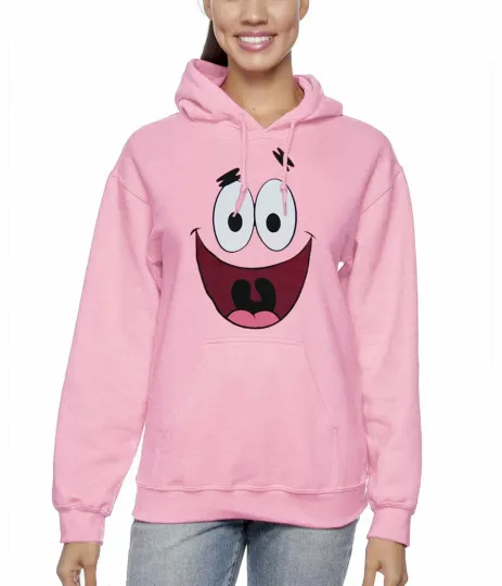 Spongebob Patrick Star Face Adult Hoodie