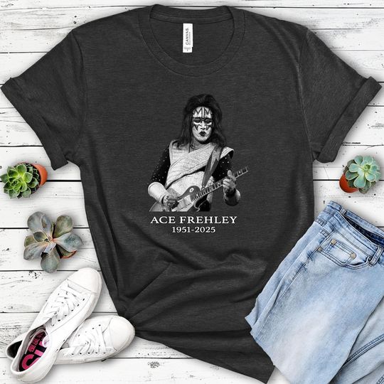 Ace Frehley Tribute T-Shirt, Rock Legend Memorial Tee