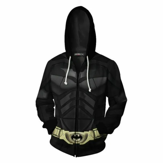 Discover Batman Hoodie Superhero 3D Print Cosplay Sweatshirt Hooded Zipper Jacket Coat