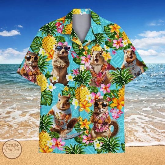 Discover Squirrel Hawaiian Shirt with Pineapples for Summer