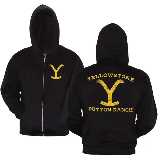 Discover YStone Dutton Ranch Logo Zip-Up Hoodie