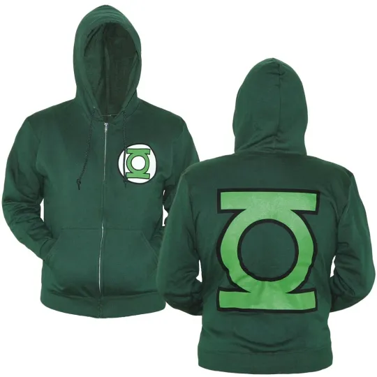 Discover Green Lantern Symbol Zip-Up Hoodie