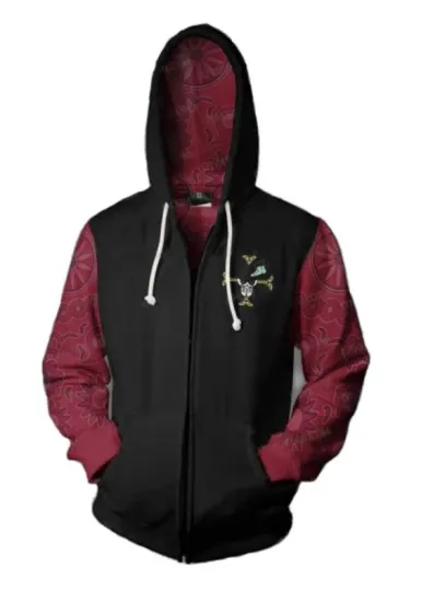 Discover Anime One Piece Monkey D Luffy Zip Hoodie Sweatshirt Jacket Casual Coat Top