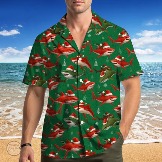Discover Shark Christmas Hawaiian Shirt