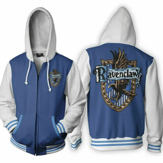 Discover Womens Mens Hogwarts Ravenclaw House Cosplay Costume Hoodie Sweater