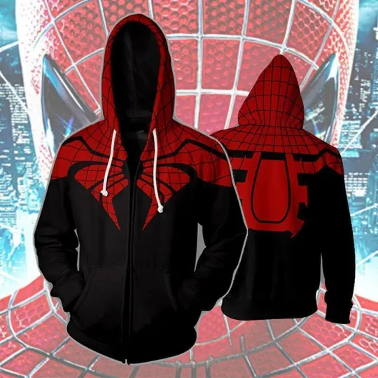 Discover Spider-man Super Hero Hoodie Cosplay Sweatshirt Zipper Hooded Jacket Coats Gift
