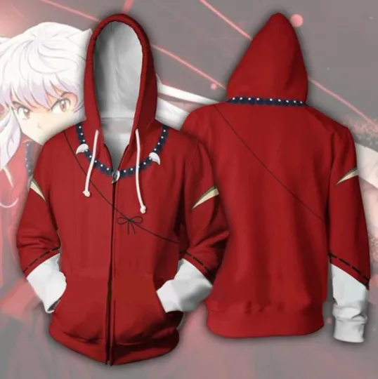 Discover Japanese anime Inuyaasha hoodie Sweatshirt Cosplay Costume Coat Jacket Unisex