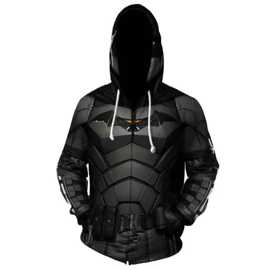 Discover Batman Hoodie Superhero 3D Print Cosplay Sweatshirt Hooded Zipper Jacket Coat