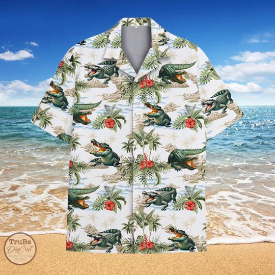 Discover Tropical Alligator Hawaiian Shirt