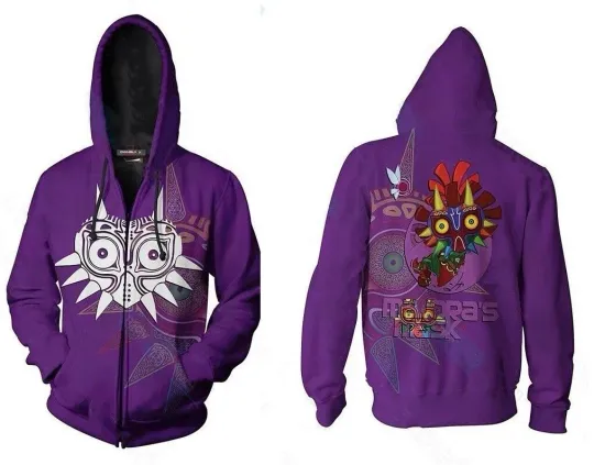 Game Legend Zelda Majora's Mask Hoodie Sweatshirt Cosplay Jacket Coat