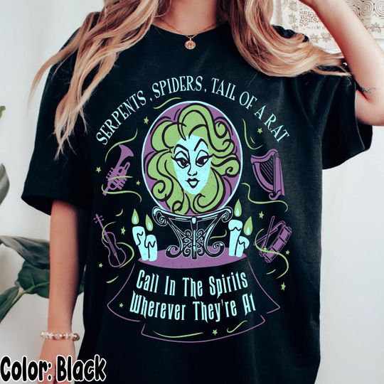 Discover Vintage Disney Haunted Mansion Shirt, Madame Leota Crystal Ball Tee, Call In The Spirits Shirt, Disney Spooky Family Trip Shirt