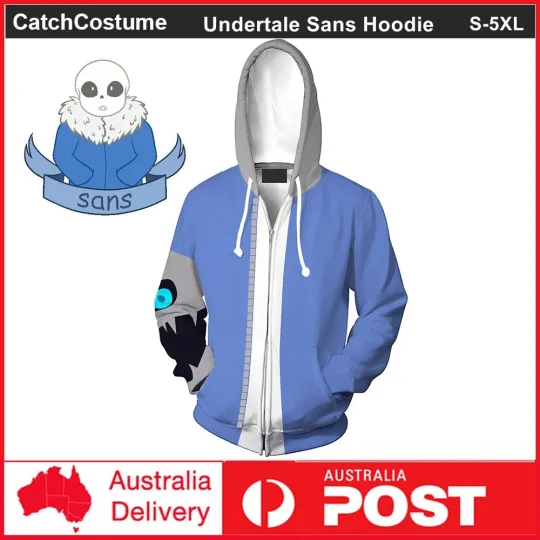 Discover Game Undertale Sans Hoodie Cosplay Costume Hooded Zipper Sweatshirt Jacket Coat