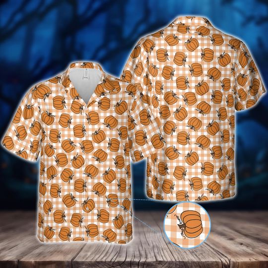 Discover Pumpkin Hawaiian Shirt, Thanksgiving Aloha Shirt for Fall Season