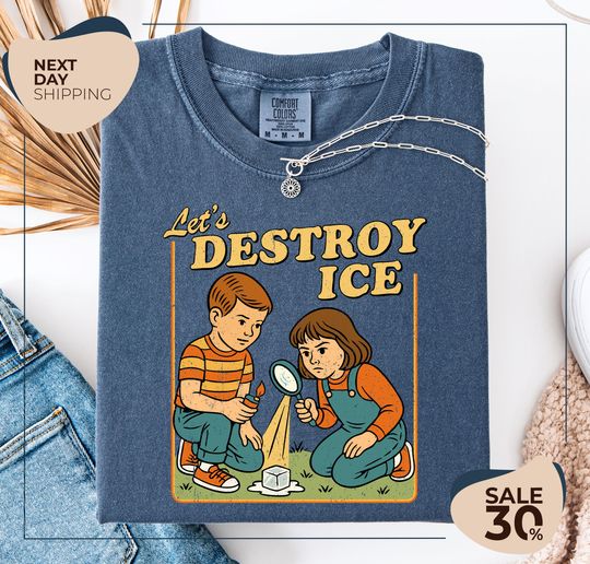 Discover Let's Destroy Ice Shirt | Fuck ICE Tee | Subtle Abolish ICE Tee | Pro Immigration Ally | Human Rights Anti Trump FDT Protest
