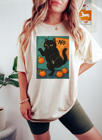 Discover Anti Trump Black Cat Shirt, NO Orange Cat Shirt, Liberal Shirt, Democrat Gift Shirt, Anti Trump Protest Shirt, Political Tee