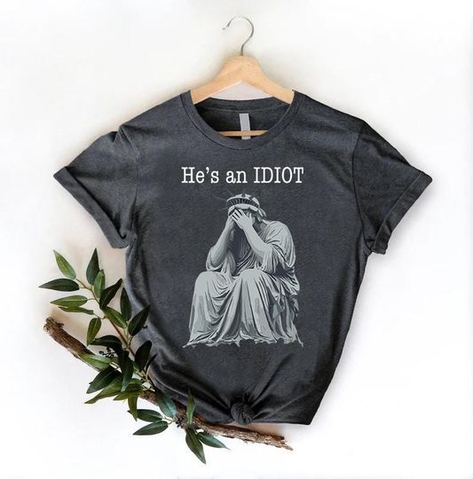 Discover He is an IDIOT,  Election Day Tee, Anti Trump Gifts, Anti Trump Shirt, Sarcastic Trump Shirt, Anti Trump T-Shirt, Trump Tee, Democrat Gift