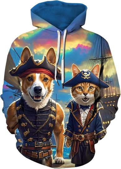 Discover 3D Graphic Hoodie for Men and Women with Pocket