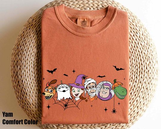 Discover Toy Story Characters Halloween Costume Comfort Colors Shirt, Disney Halloween Party