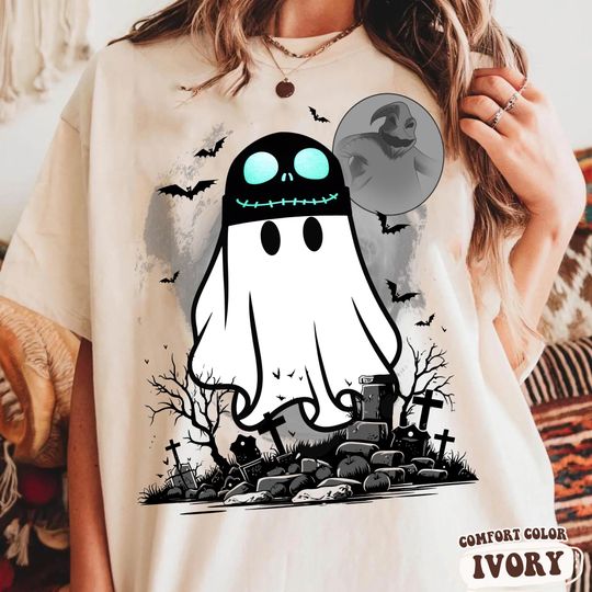 Discover Funny Ghost Jack Skellington In Graveyard T-shirt, Disney Nightmare Before Christmas Tee