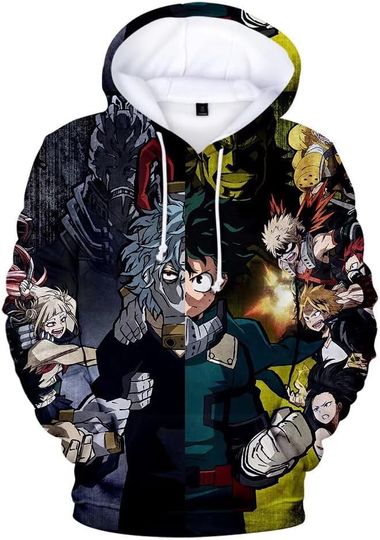 CHLOBLOM Boku No Hero Fleece Hoodie Adult Pullover