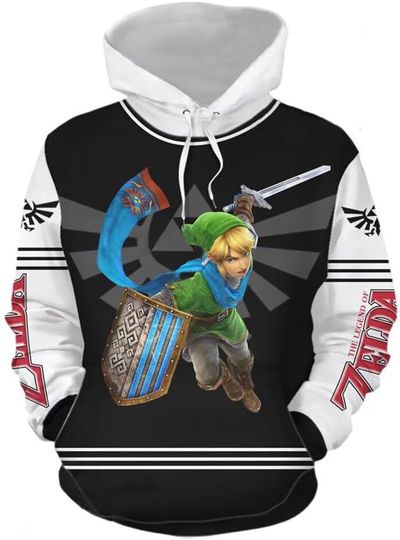 Discover CHLOBLOM Link Cosplay Hoodie Halloween Costume Hooded Pullover
