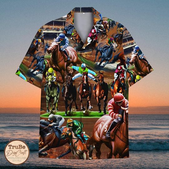 Discover Horse Racing Hawaiian Shirt: Aloha Beach Shirt for Men and Women