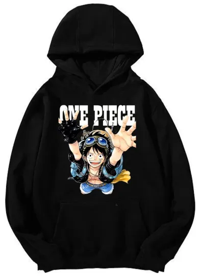 Monkey D. Luffy One Piece Hoodie - Adventurous Pilot Design Unisex Pullover