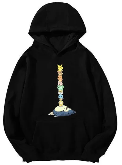 Discover Poket mons Sn Lax Stack Hoodie - Whimsical Poket mons Design Unisex Hooded Sweatshirt