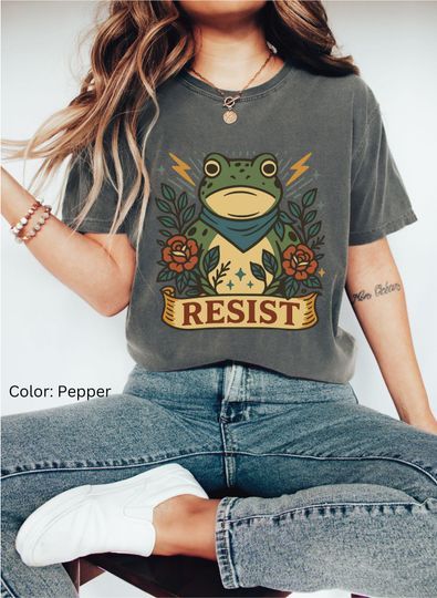 Discover Portland Frog Protest Shirt | Portland Anti ICE Protest UNISEX T-Shirt | Resist Shirt for Anti Trump Protest