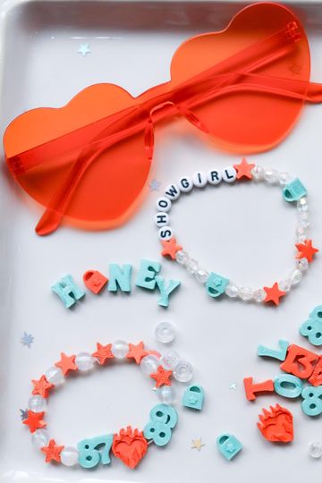 Discover Letter & Number Beads | Custom Orange and Mint Green 3D Printed DIY Friendship Bracelet Supplies