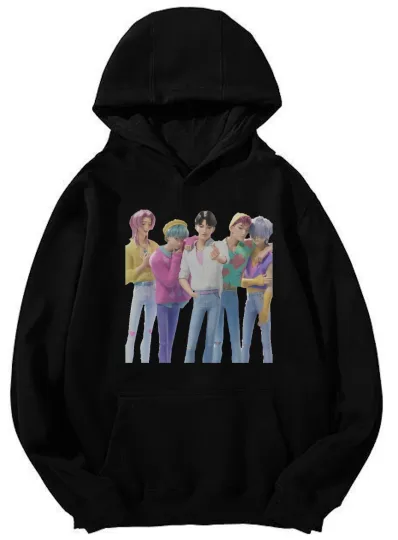 Discover K-Pop Boy Band Graphic Hoodie Unisex Pullover Sweatshirt