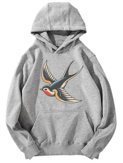 Discover Traditional Swallow Tattoo Graphic Hoodie