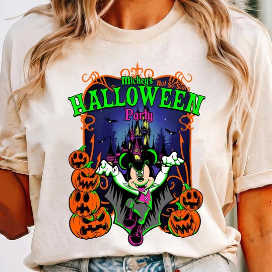 Discover Mickey Mouse Vampire Halloween Costume Shirt, Mickey Not So Scary Party, Disney Halloween Family Shirt, Disneyland Fall Trip, Spooky Season