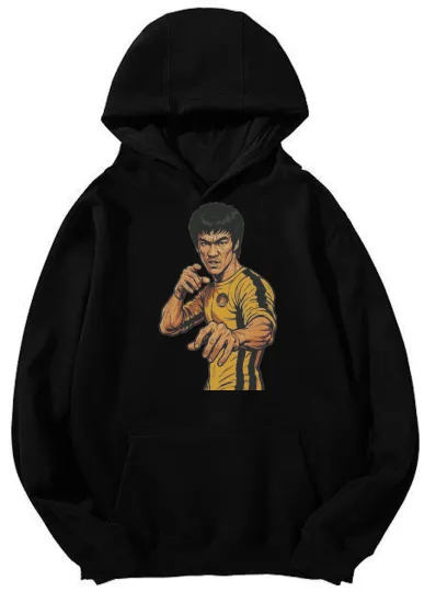 Bruce Lee Iconic Pose Graphic Unisex Hoodie